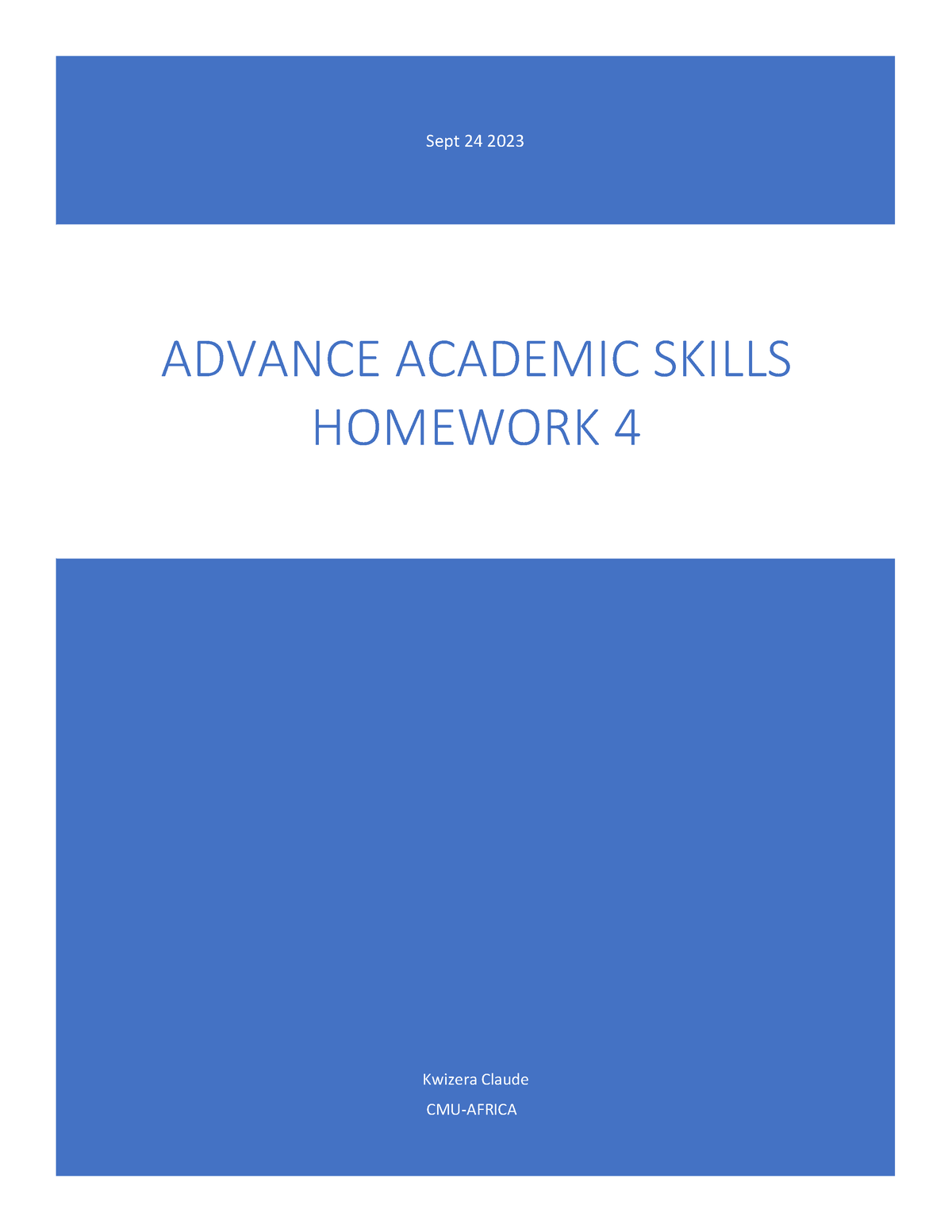 Advance Academic Skills Hw4 Sept 24 2023 Kwizera Claude Cmu Africa Advance Academic Skills 4067