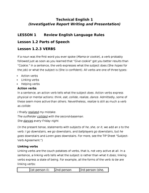 Lesson-1 - CDI 5 - Technical English 1 (Investigative Report Writing ...