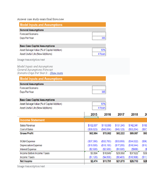 Business Valuation Modeling Part 1 Assessment Review - Business ...