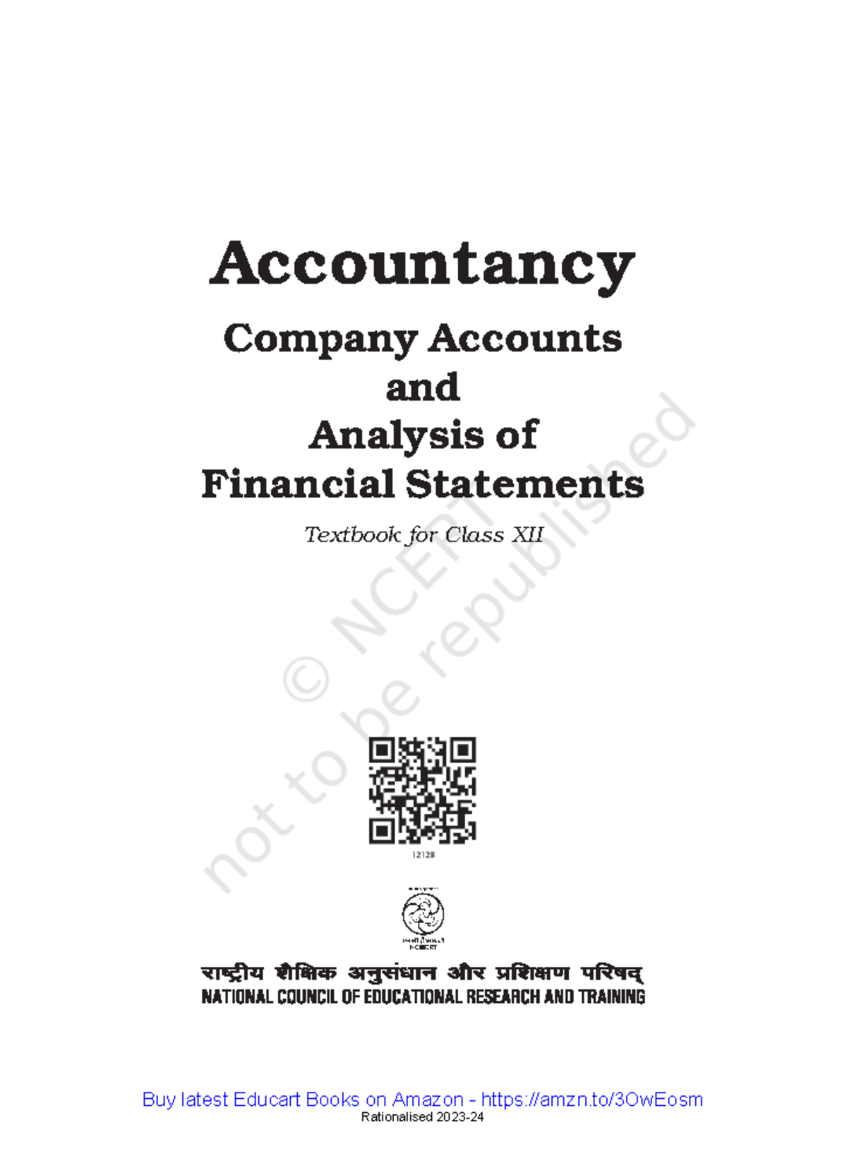 Ncert Class 12 Accounts Book (Part II) Buy latest Educart Books on
