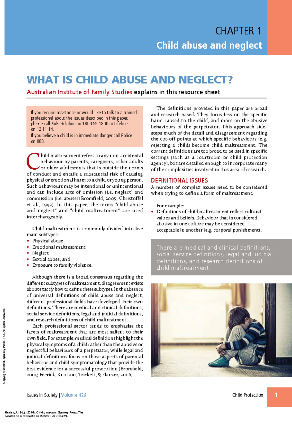 Healy 2018 Child Protection - (Pg 6-25) - Issues in Society | Volume ...