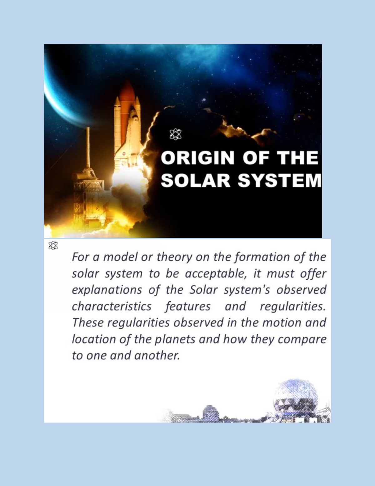 origin of solar system essay