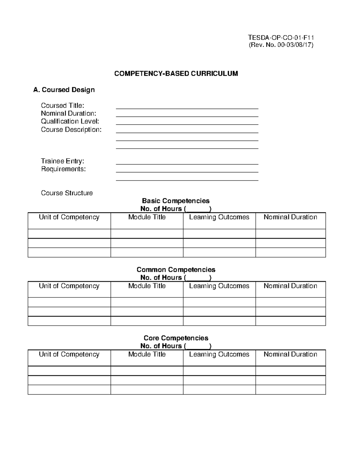 397012299 Tesda OP CO 01 FO11 Competency Based Curriculum - TESDA-OP-CO ...