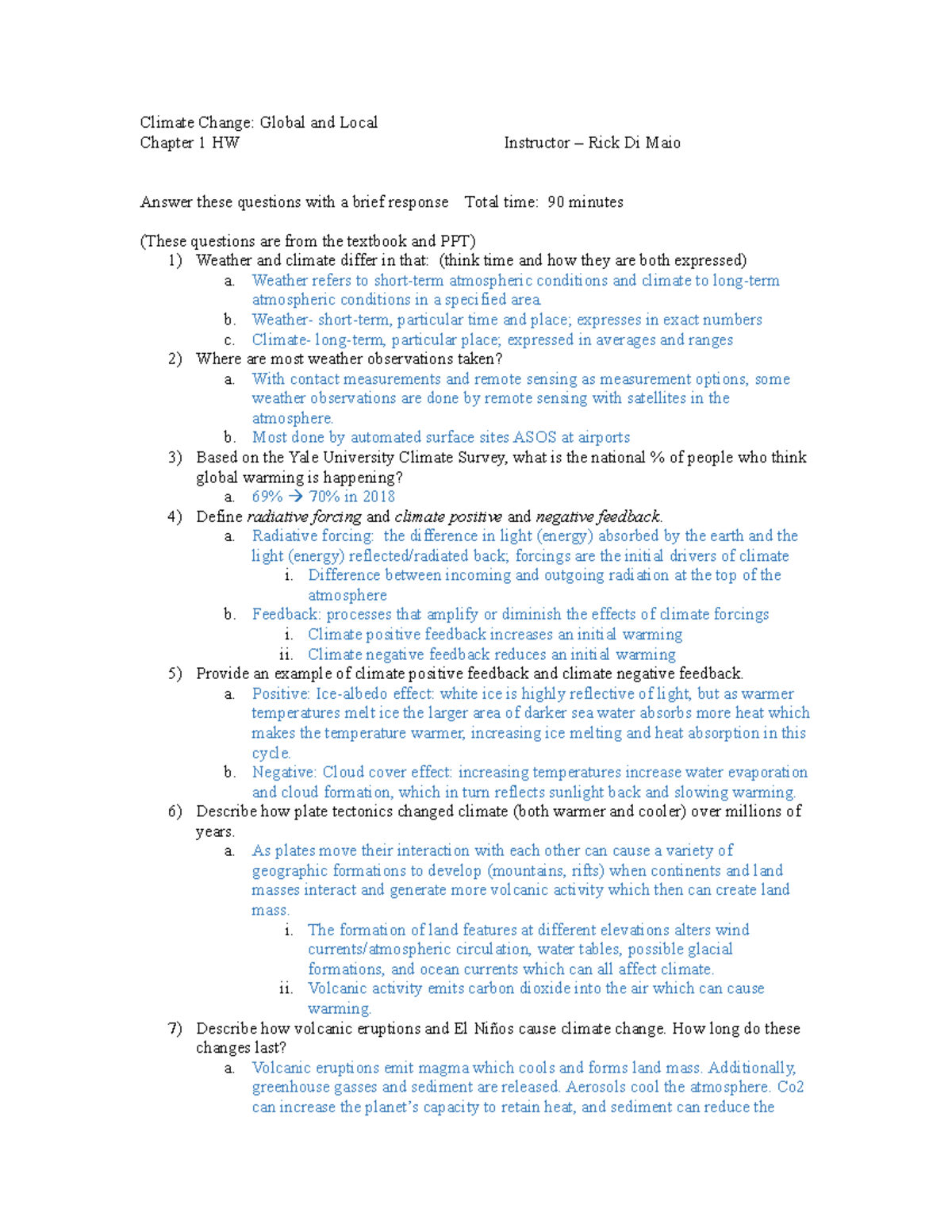 Clim Chng Ch 1HWFA19 - Climate Change: Global and Local Chapter 1 HW ...