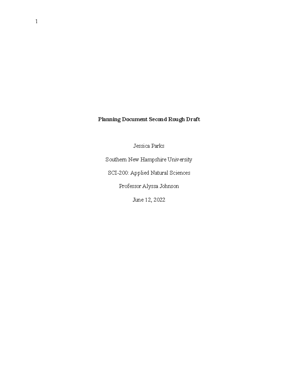 Planning Document Second Rough Draft - Planning Document Second Rough ...