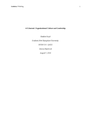 1-3 Journal Leadership Assessment and Reflection - Jessica Stanwood ...