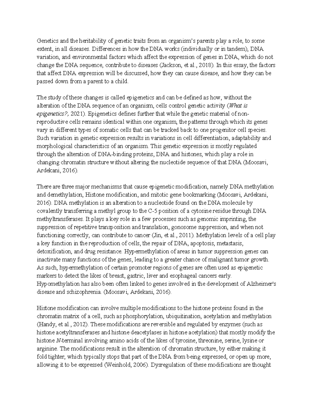 2022 Block 2 Essay - Genetics and the heritability of genetic traits ...