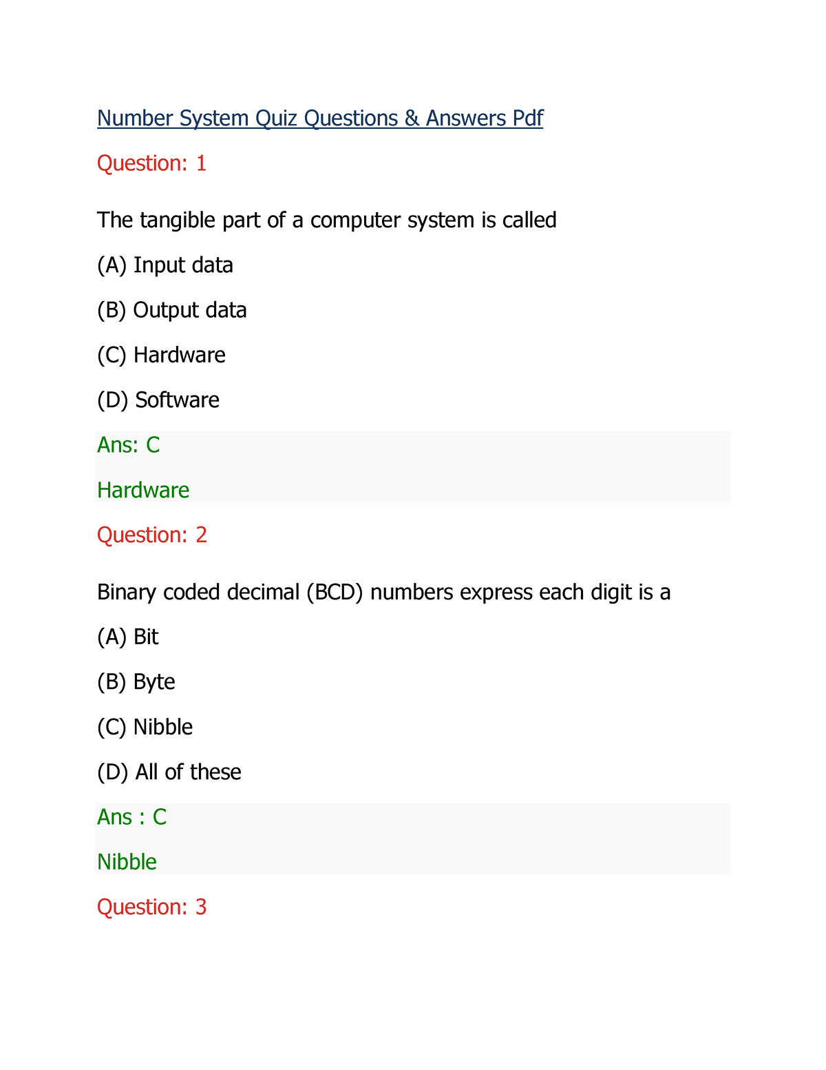 case study based questions on number system