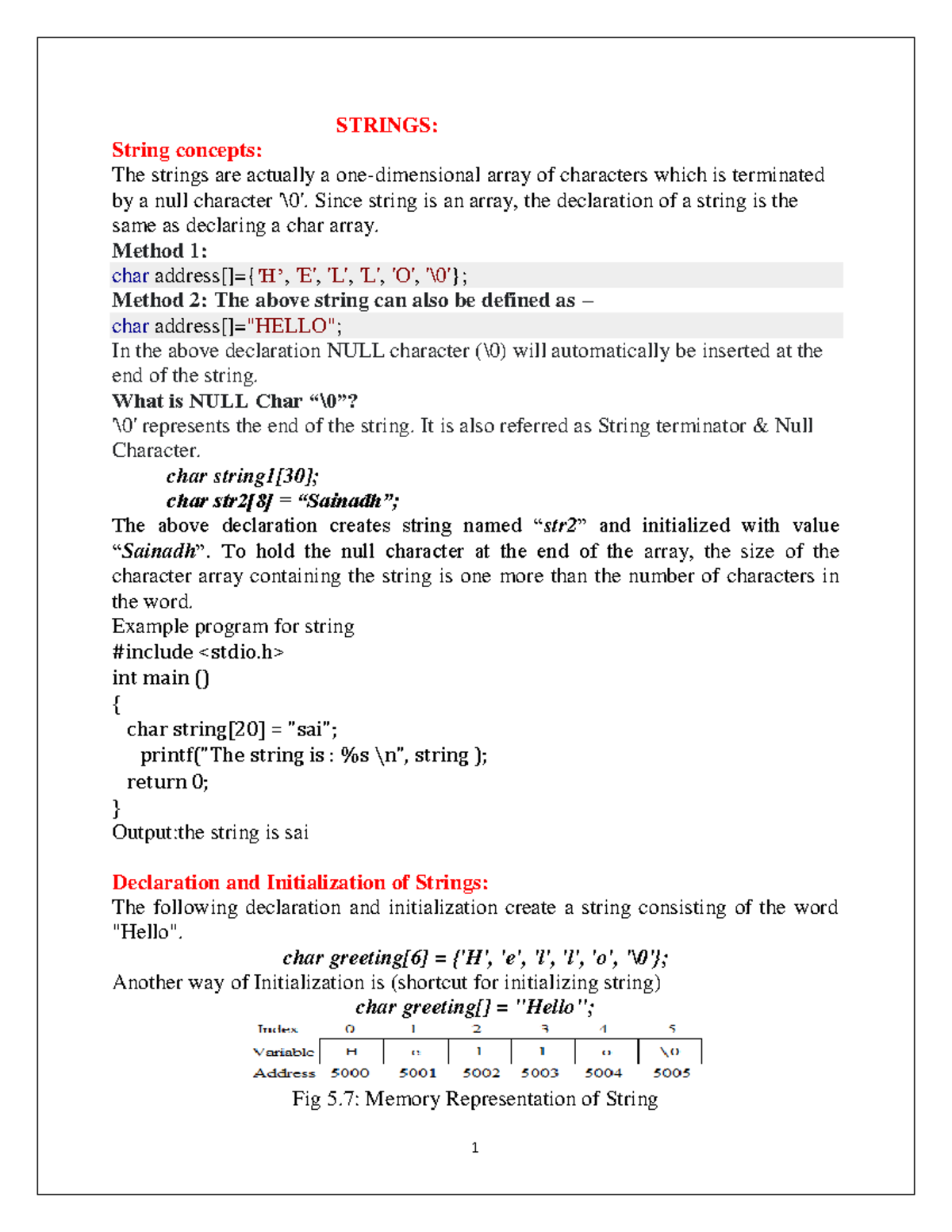 Ppsc unit 3 4 5 - Programming in c unit 3,4,5 - STRINGS: String ...