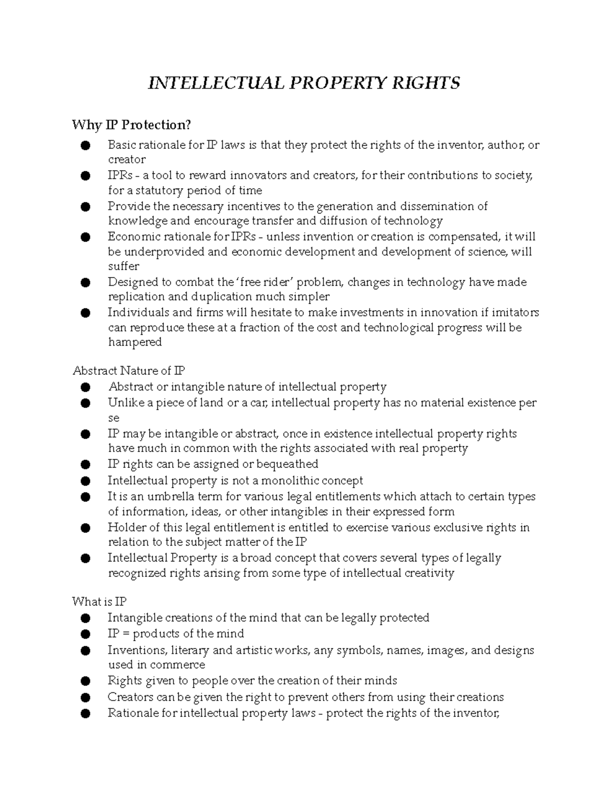 Intellectual Property Rights 2021 - INTELLECTUAL PROPERTY RIGHTS Why IP ...