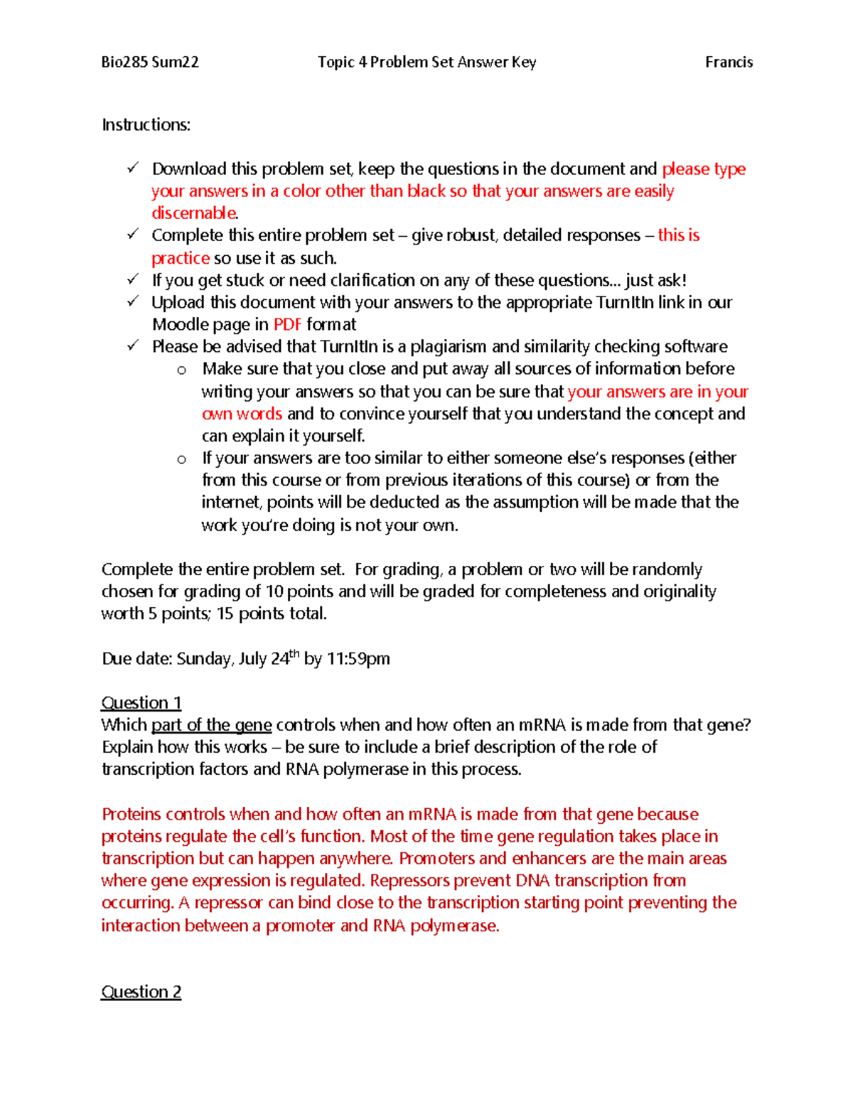 Problem Set Topic 4 - Instructions: ü Download this problem set, keep ...
