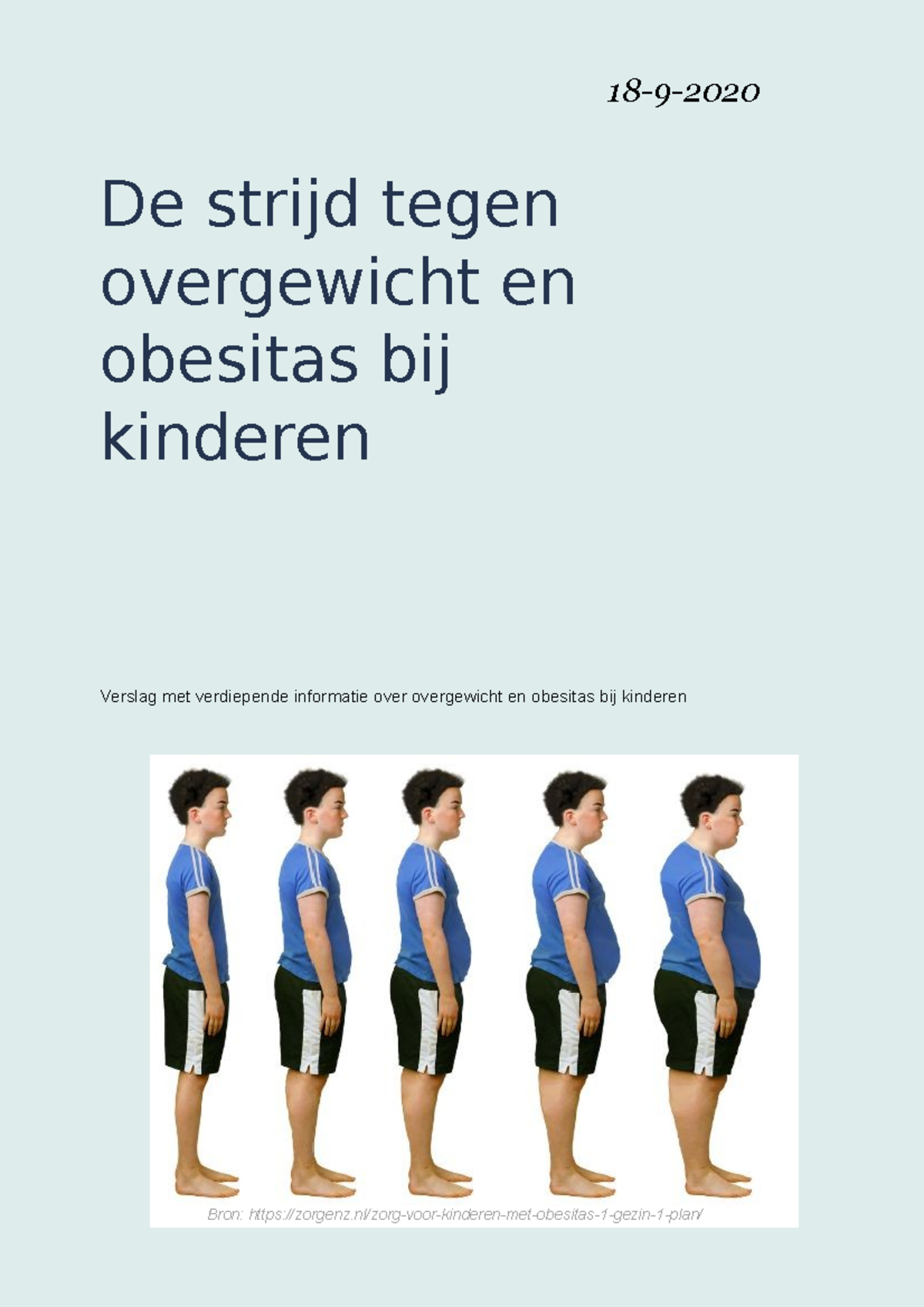 Obesitas Onder Kinderen Verslag - De Strijd Tegen Overgewicht En ...