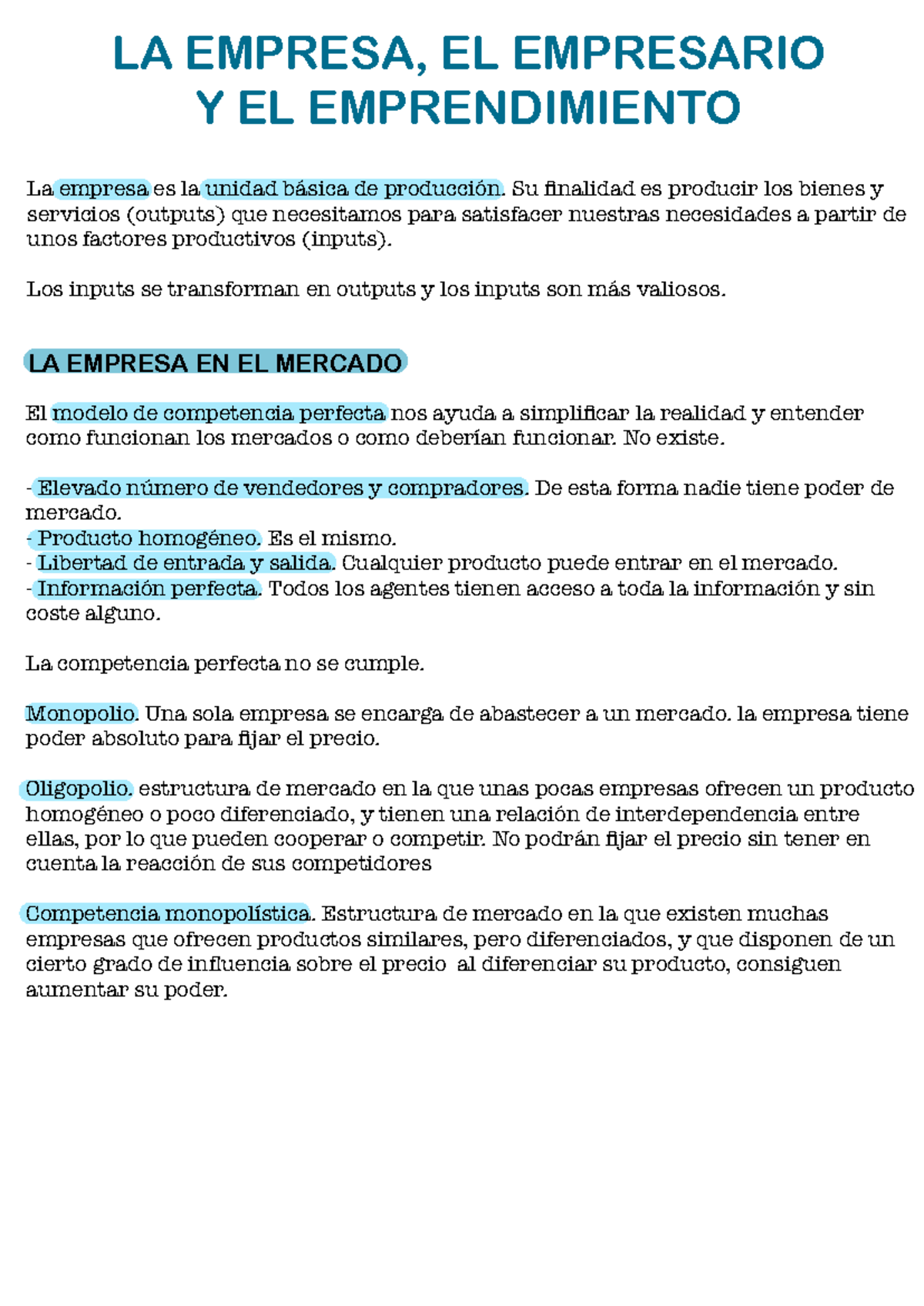 LA Empresa, EL Empresario Y EL Emprendimiento - LA EMPRESA, EL ...