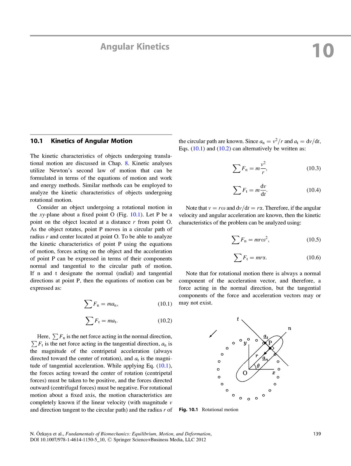 Fundamentals of Biomechanics Equilibrium Motion and Deformation 3rd Edpart5 Angular