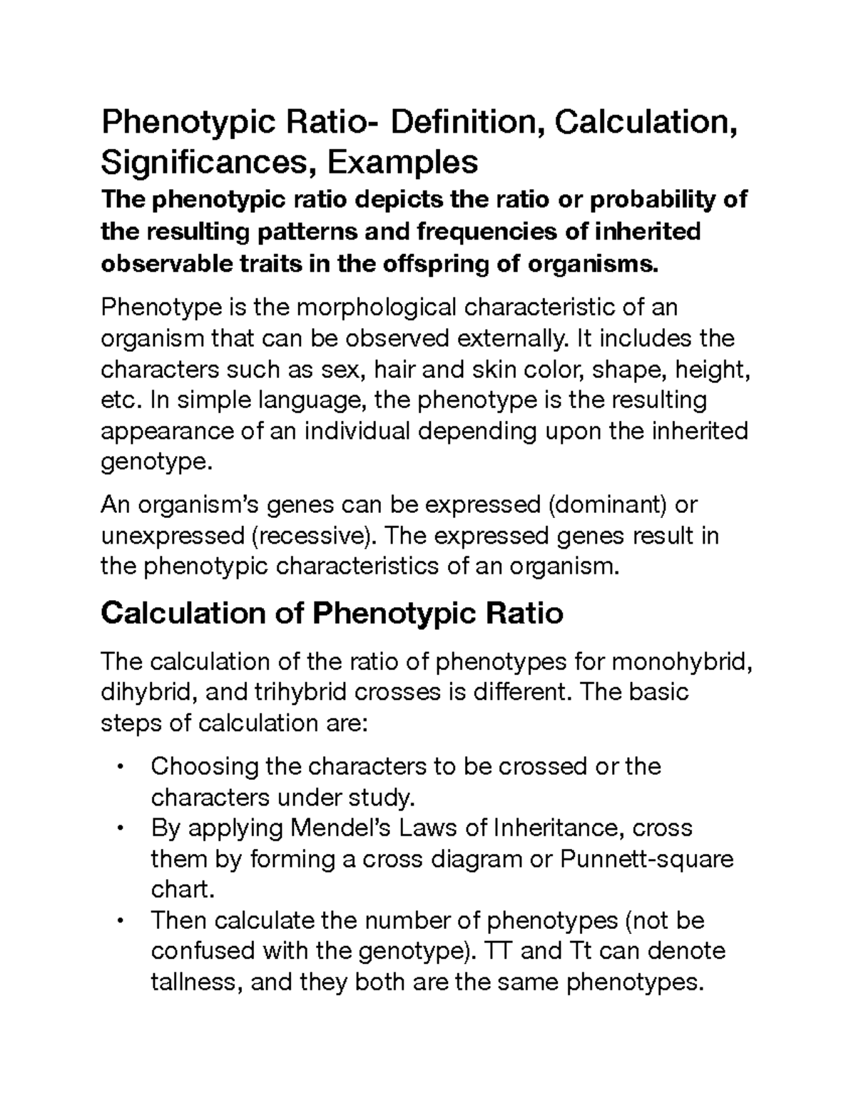 bio-7-notes-phenotypic-ratio-definition-calculation