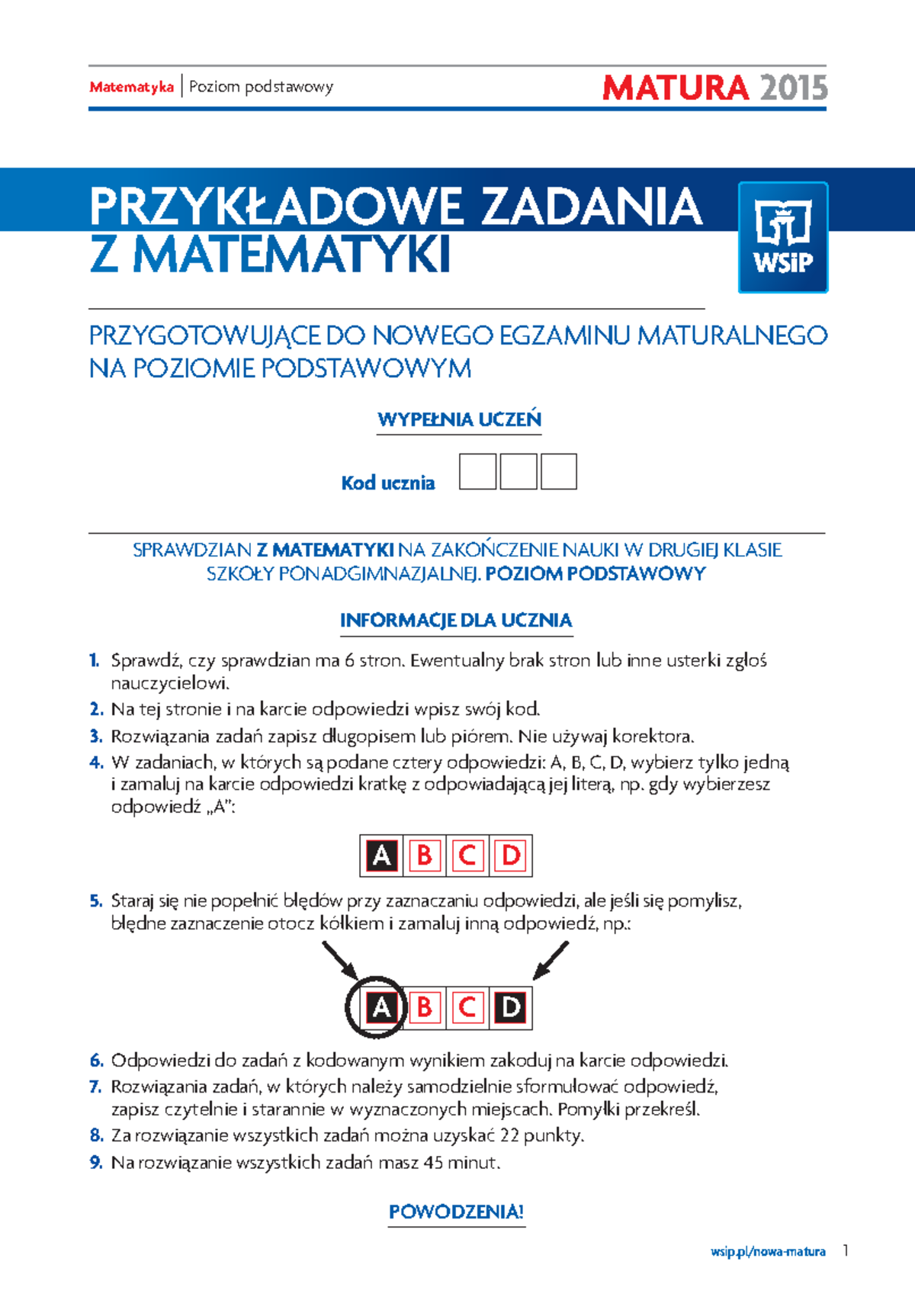 Pazdro Matura Sprawdzian Matematyka 2 Wersja B www.studocu.com