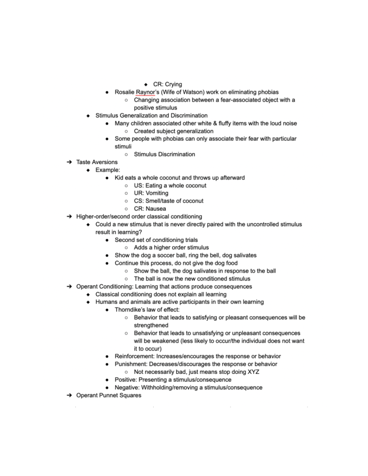 Ch. 7 learning (OC) - Intro to operant conditioning - unintentional ...