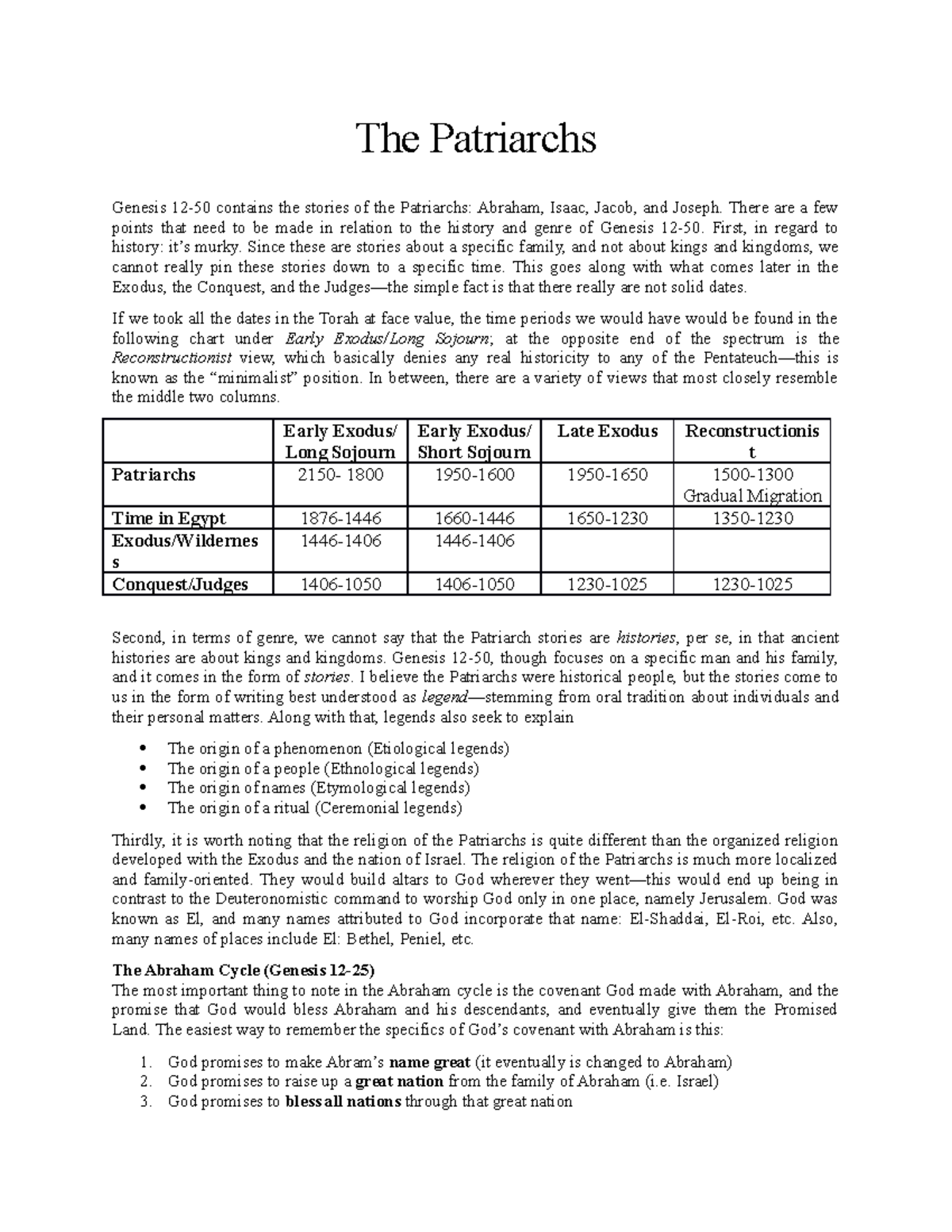 The Patriarchs The Patriarchs Genesis 1250 contains the stories of