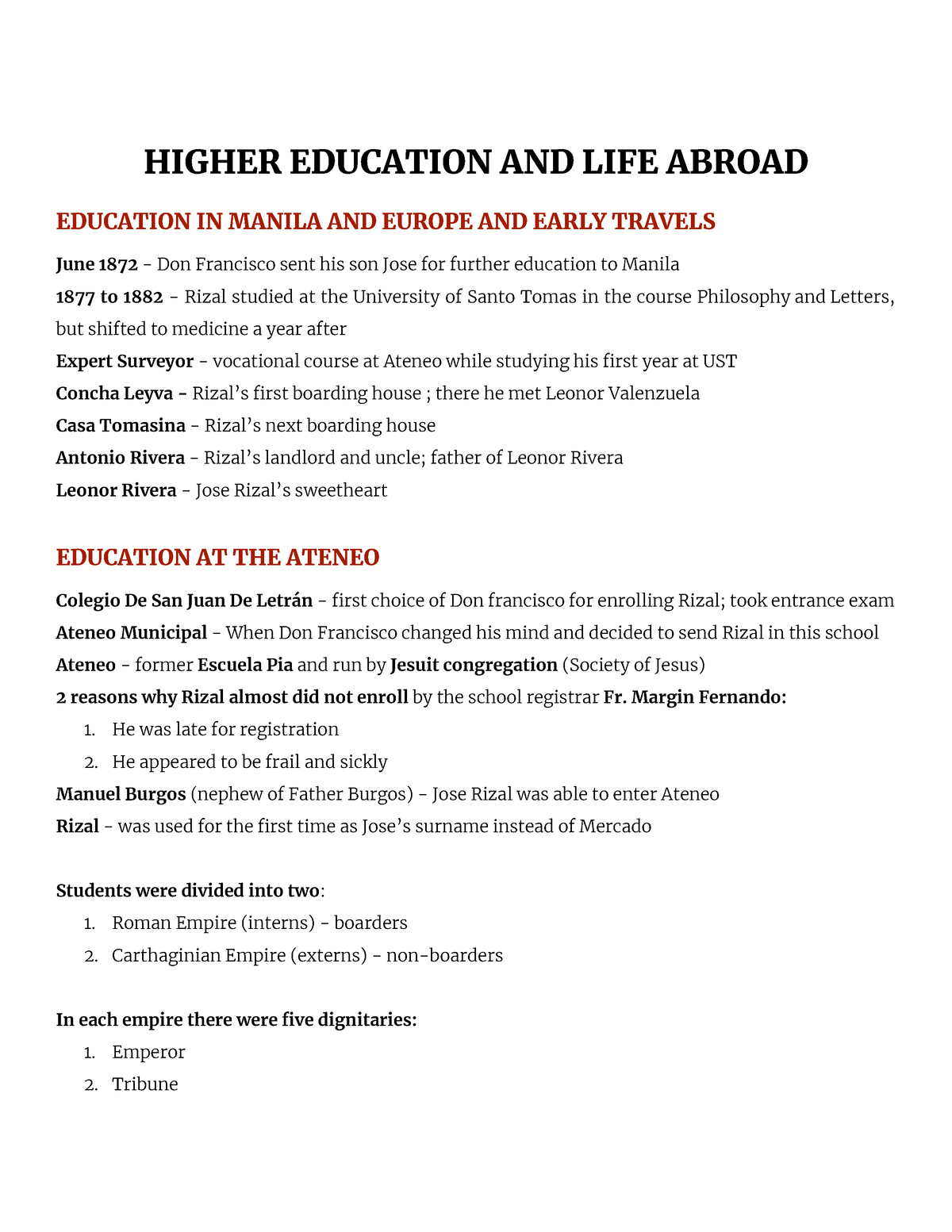 Rizal Report HIGHER EDUCATION AND LIFE ABROAD EDUCATION IN MANILA   Thumb 1200 1553 