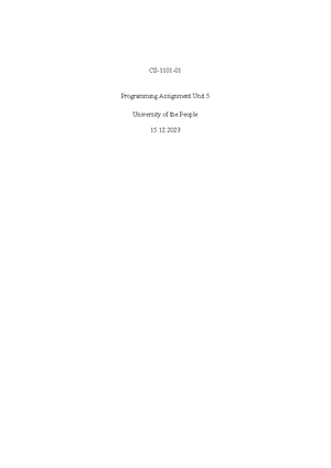 CS Unit 4 discussion - Breaking a large program into smaller functions ...