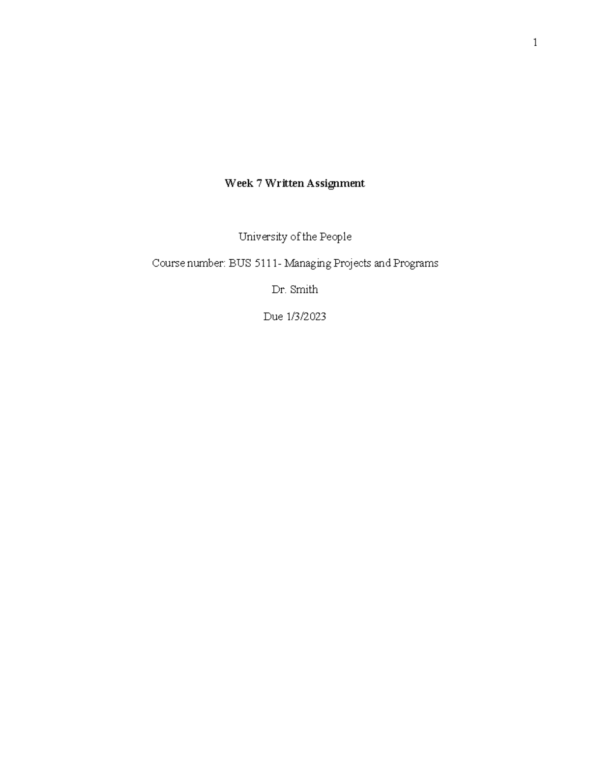 PM Week 7 Written Assignment- balanced scorecard - Week 7 Written ...
