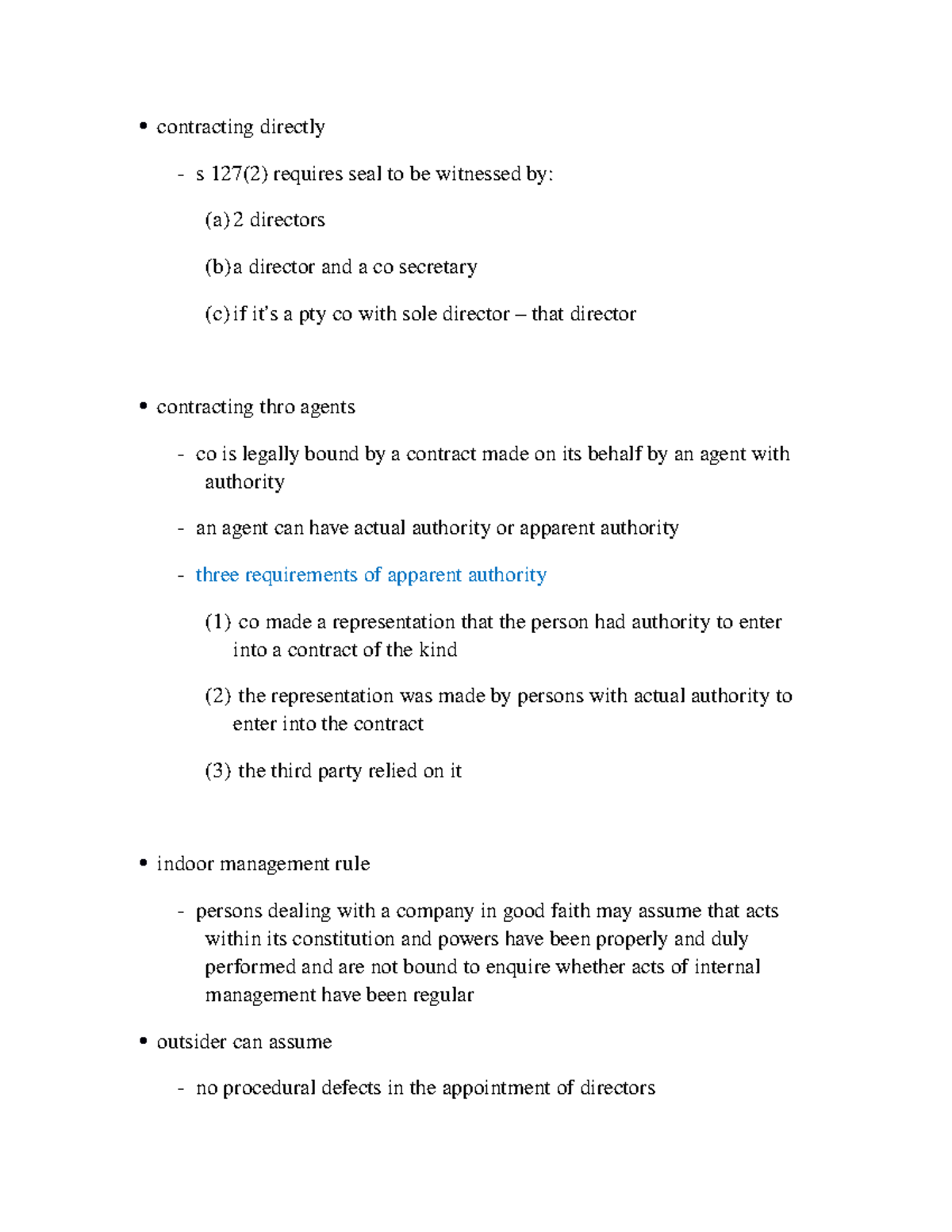 Quiz 2 tut question - Summary Business Entities - contracting directly ...