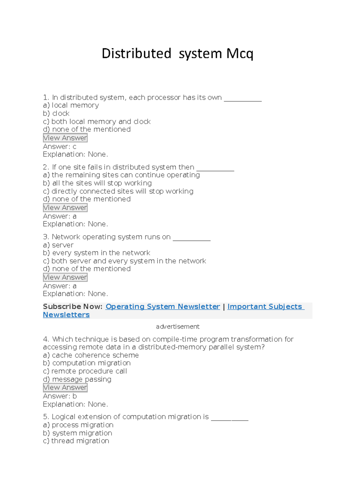 Distributed System Mcq - Distributed System Mcq In Distributed System ...