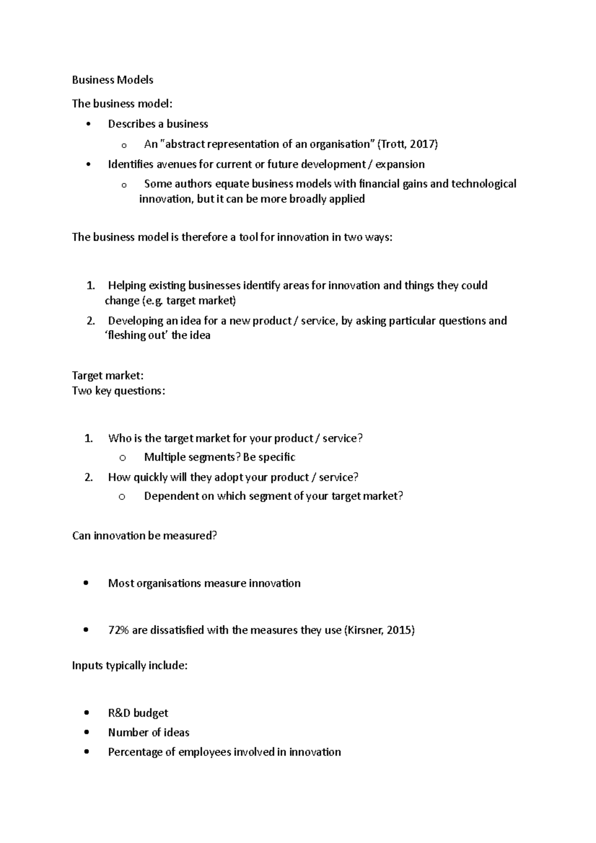 Business Models - Business Models The business model: Describes a ...