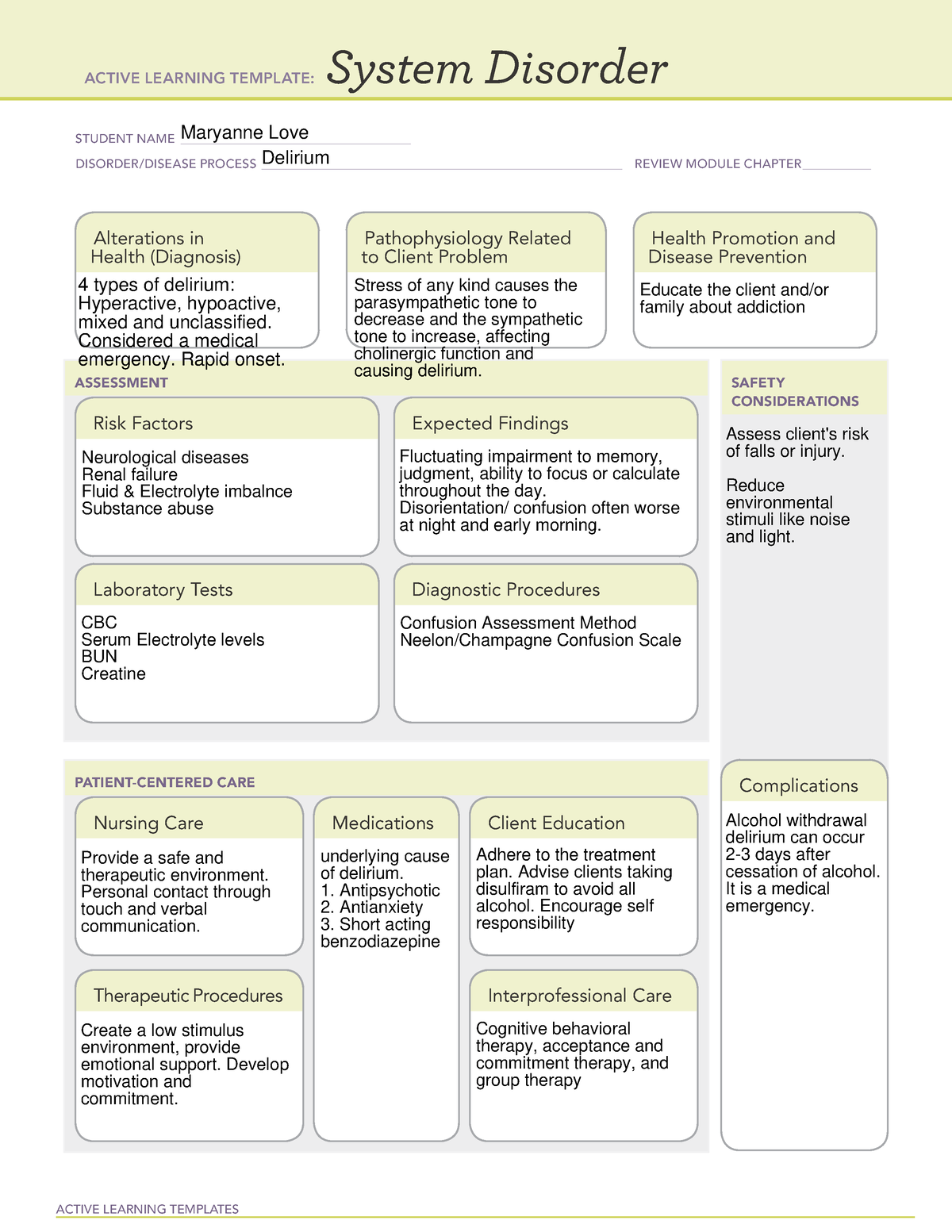 Copy of System Disorder blank - ACTIVE LEARNING TEMPLATES System ...