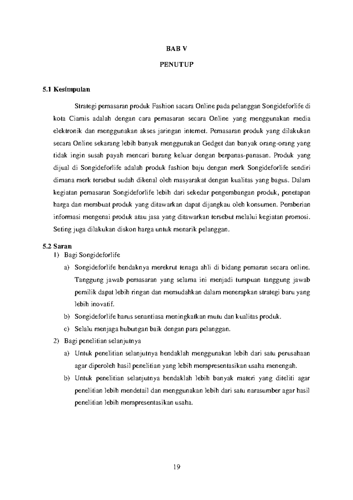 Strategi Pemasaran Jual Beli Online: Kesimpulan dan Implikasinya