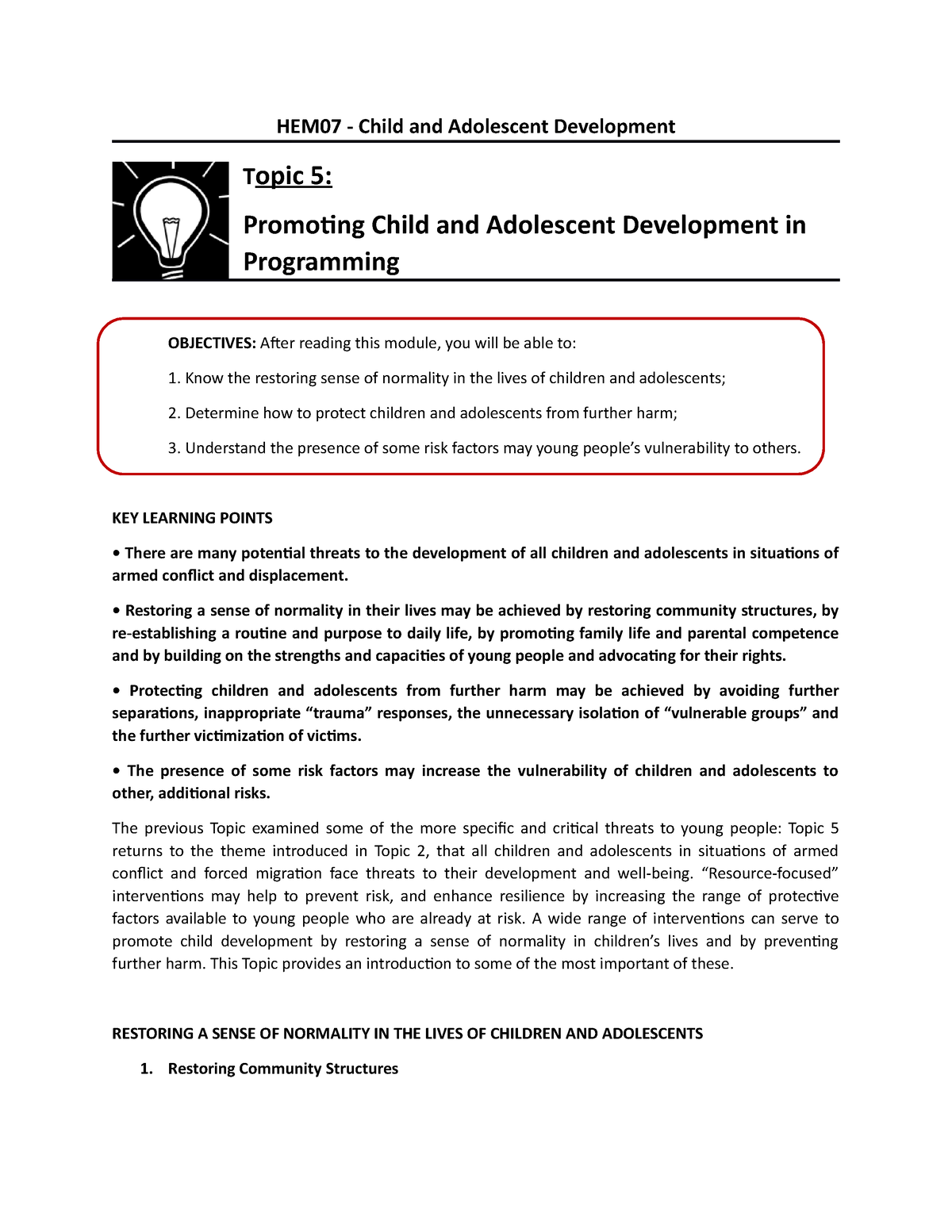 case study about child and adolescent development