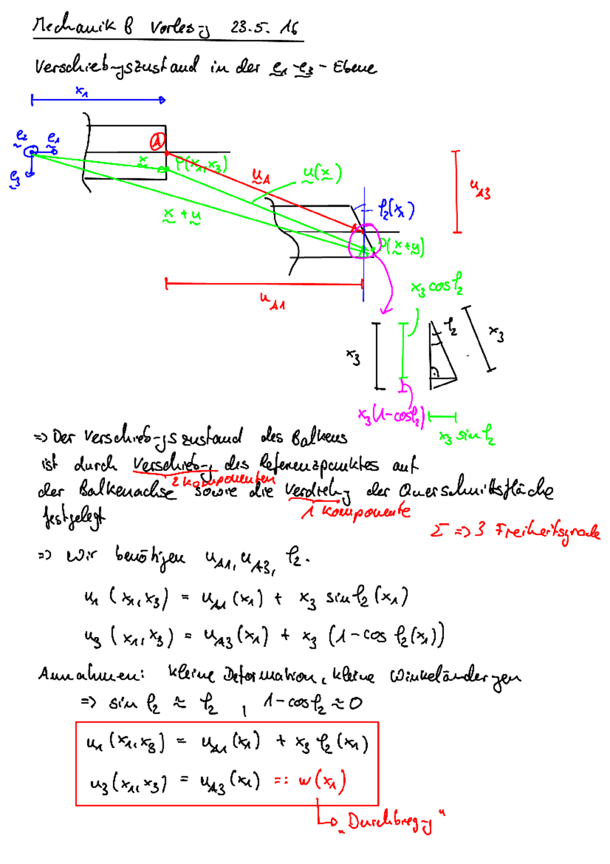 Mechb Vorlesung 2016 0523 - Mechanik B - Studocu