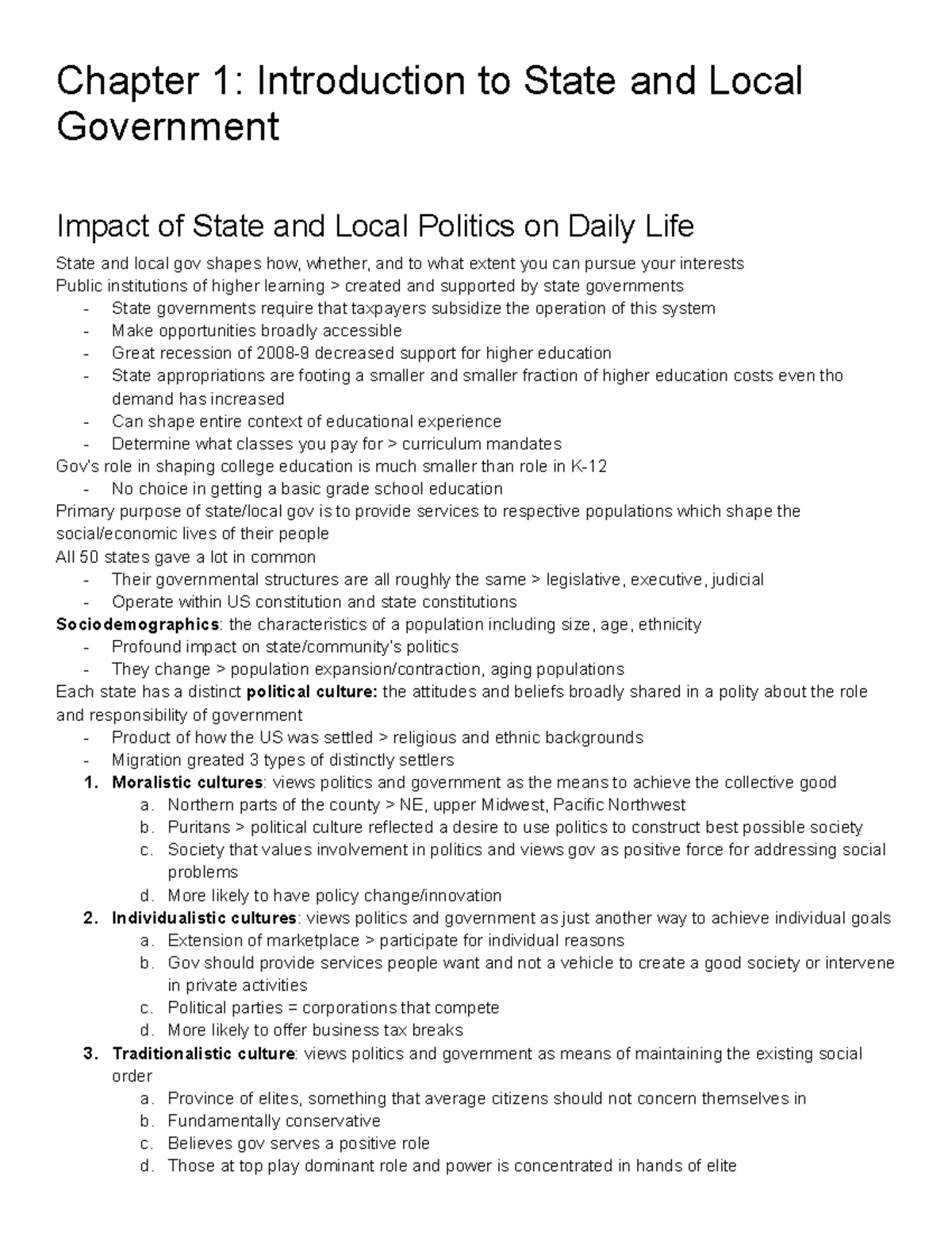 state and local government essay