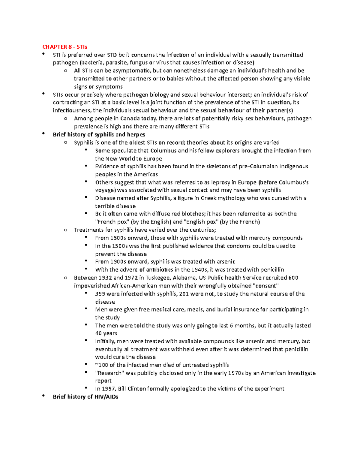 333 exam textbook notes - CHAPTER 8 - STIs STI is preferred over STD bc ...