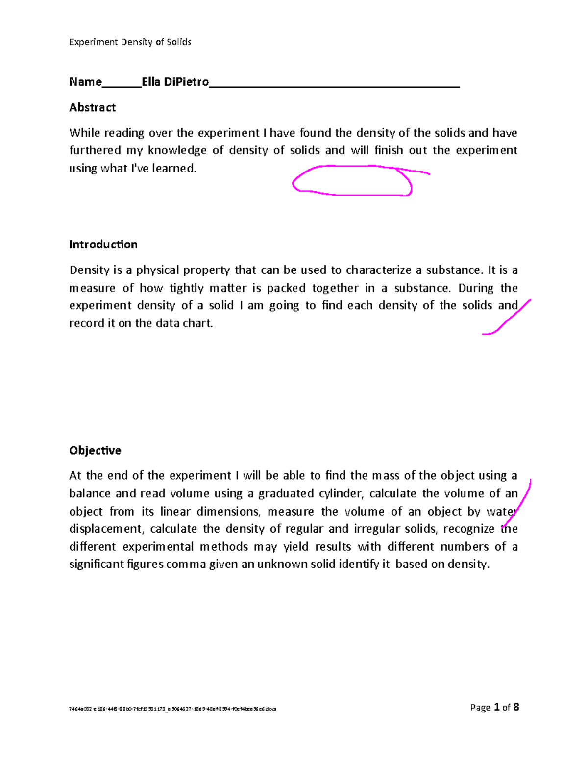 Lab+3+ Density - Name______Ella DiPietro ...