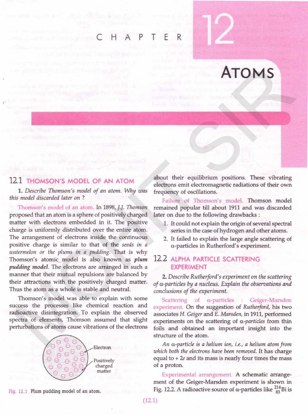 CH12 Atoms - Very Helpful - Bsc (H) Physics - Studocu