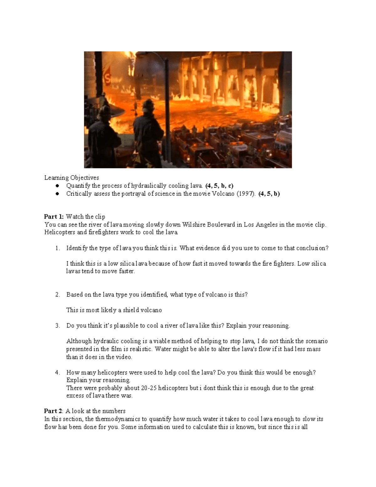 HW Volcano and the River of Lava - Learning Objectives Quantify the ...