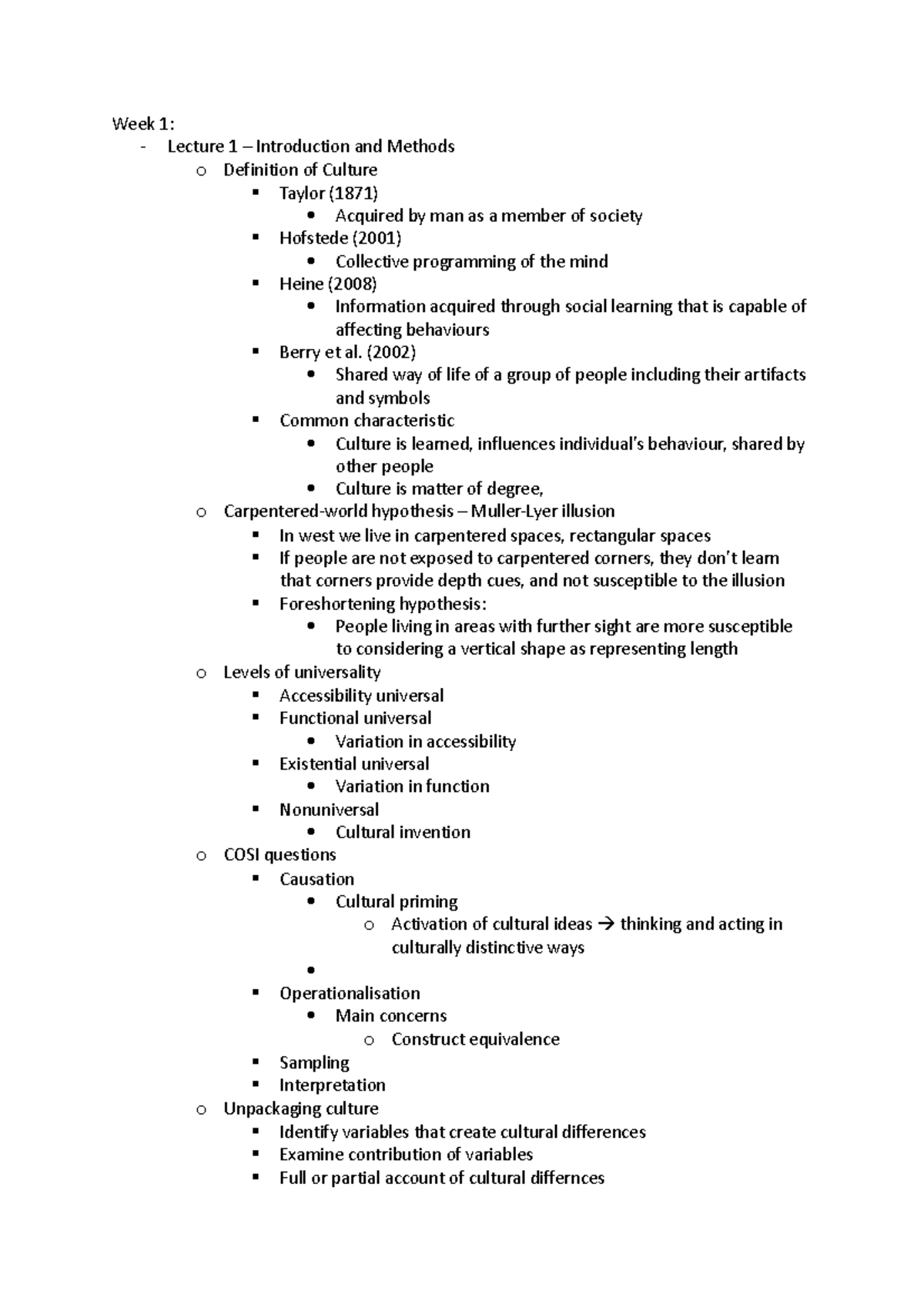 MBS summary - Geen - Week 1: - Lecture 1 – Introduction and Methods o ...