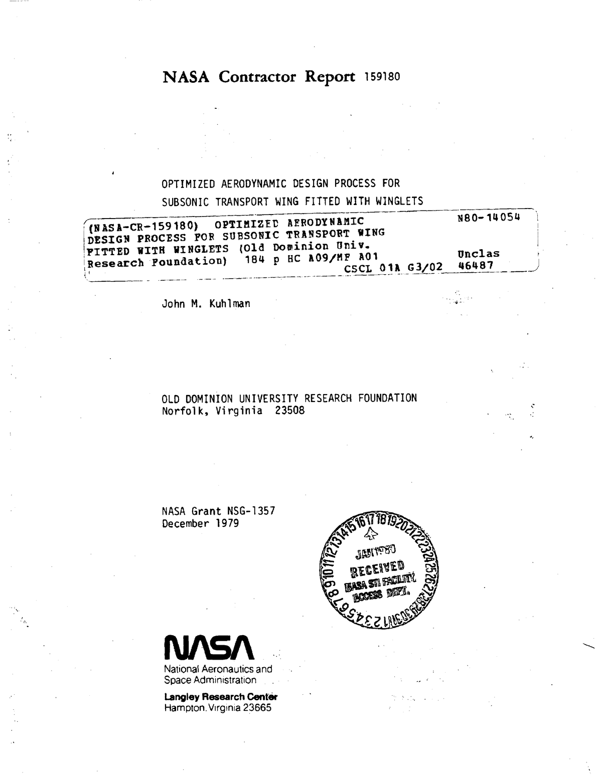 19800005798 - CAD/CAM/CNC - NASA Contractor Report 159180 ...