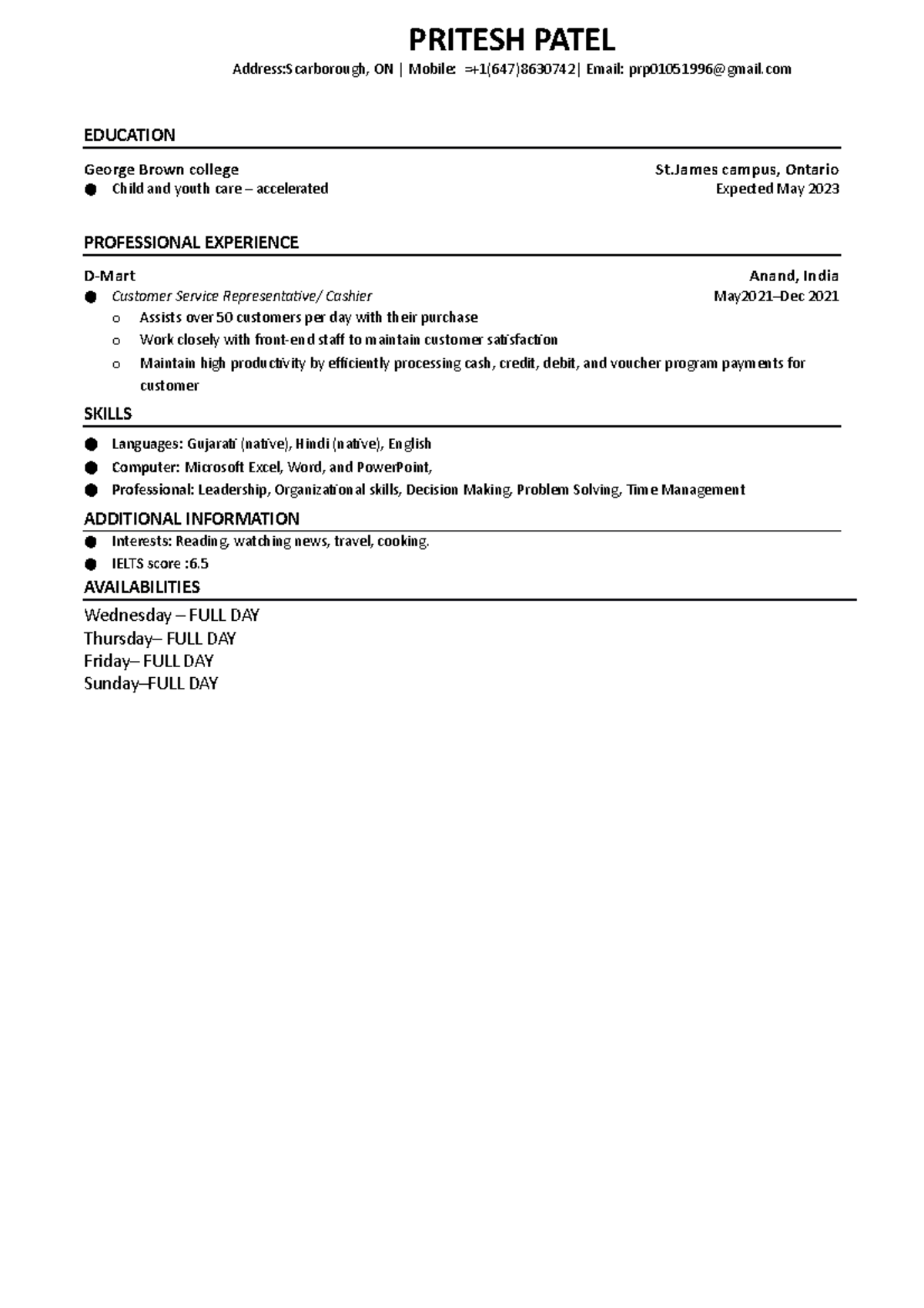 resume help scarborough