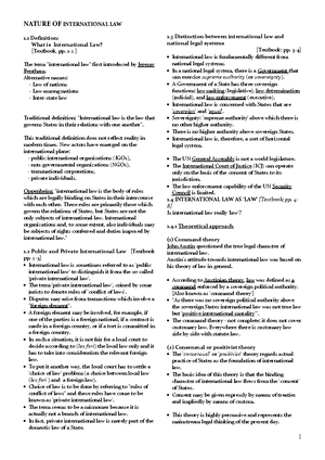 Sources of International Law Notes - Public International Law - Studocu