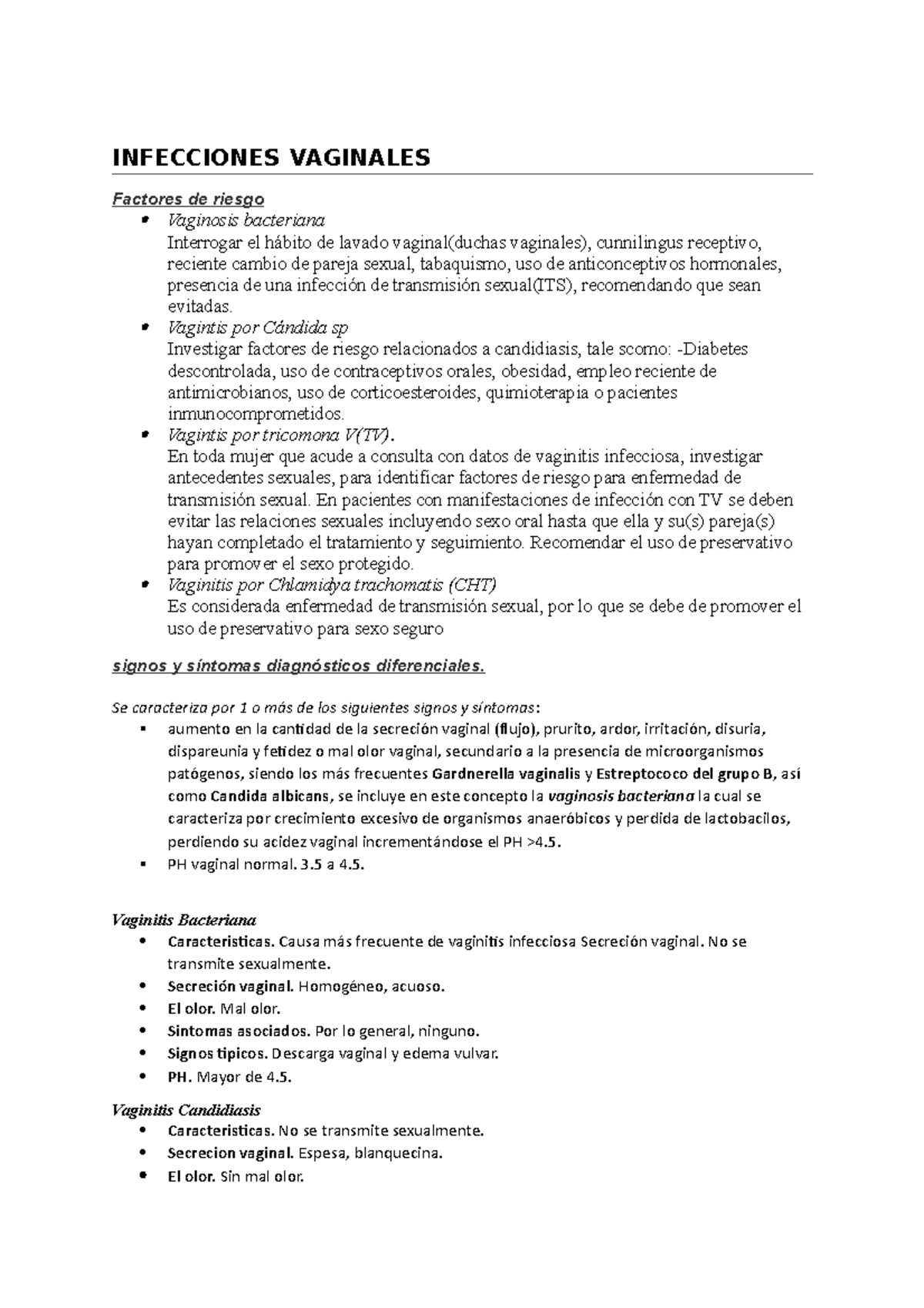 Infecciones Vaginales - INFECCIONES VAGINALES Factores De Riesgo ...