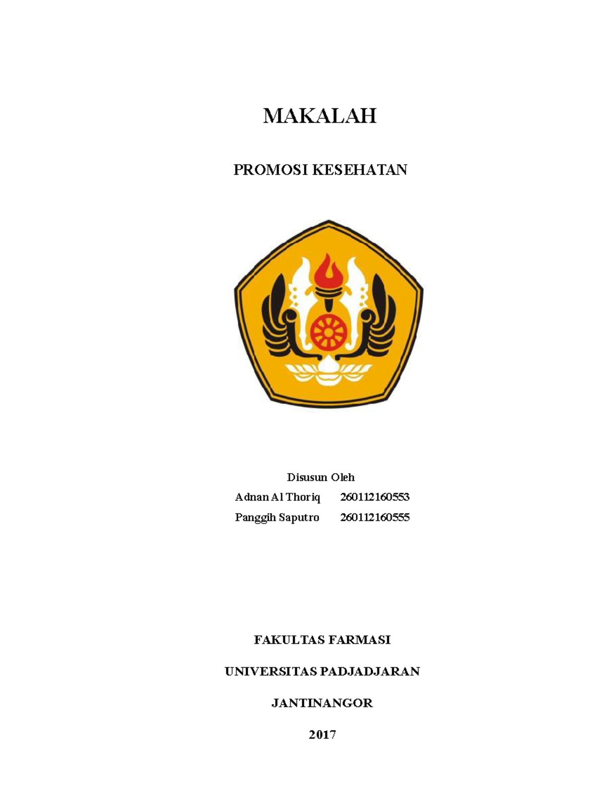 Makalah Promosi Kesehatan - MAKALAH PROMOSI KESEHATAN Disusun Oleh ...