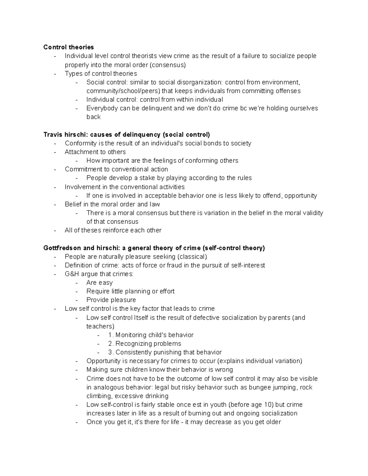 Indivudal level control theories - Monitoring child's behavior - 2 ...