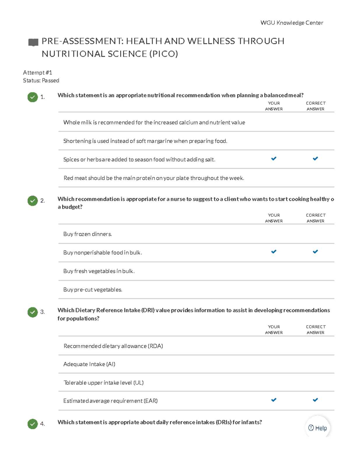 Health and wellness C787 WGU Studocu