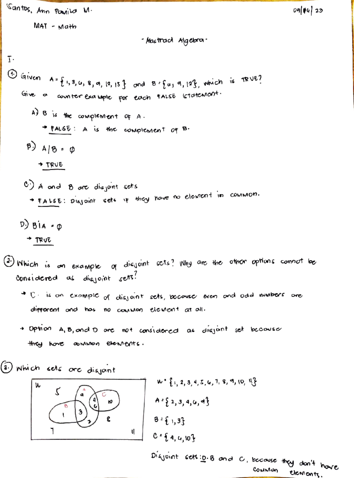 Task #1 Abstract-Algebra - ####### Santos, Ano Paio M. MAT - Math Give ...