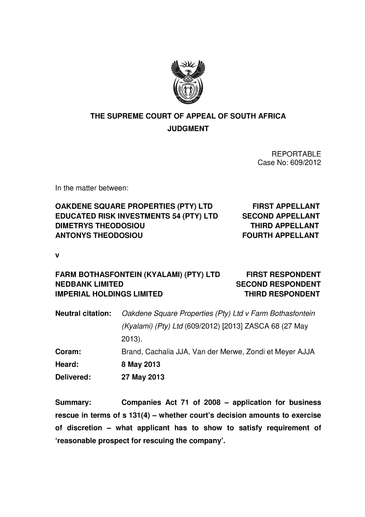 Oakdene Square Properties (Pty) Ltd v Farm Bothasfontein (Kyalami) (Pty ...