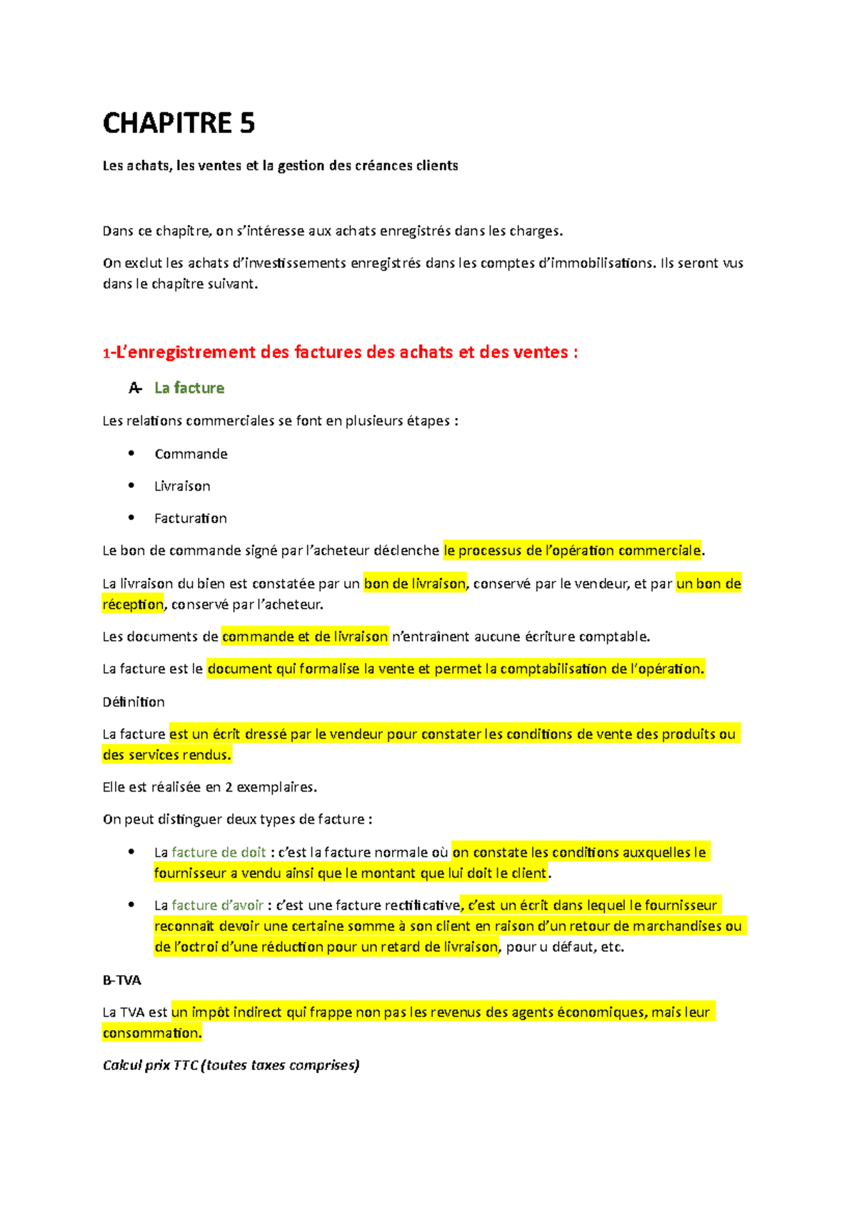 Chap5 compta - Chapitre 5 SIC - CHAPITRE 5 Les achats, les ventes et la ...