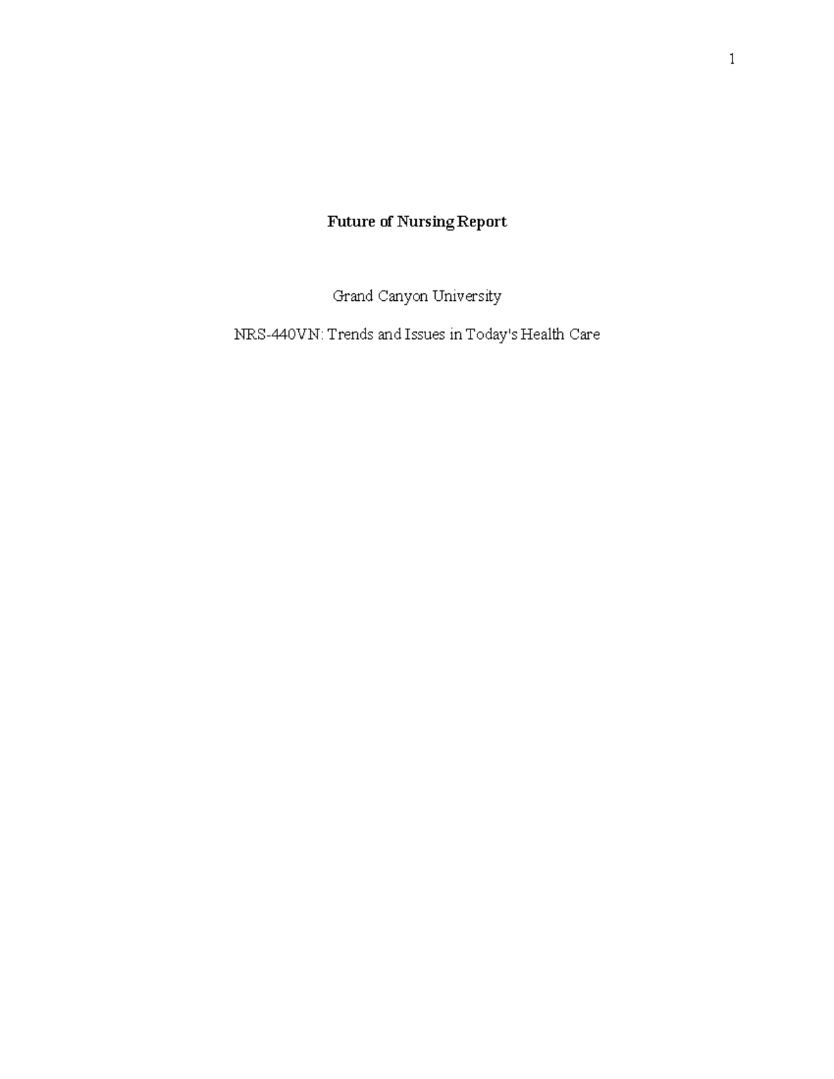 Future of Nursing Report for 2024 (Trends and Issues in Today's Health ...