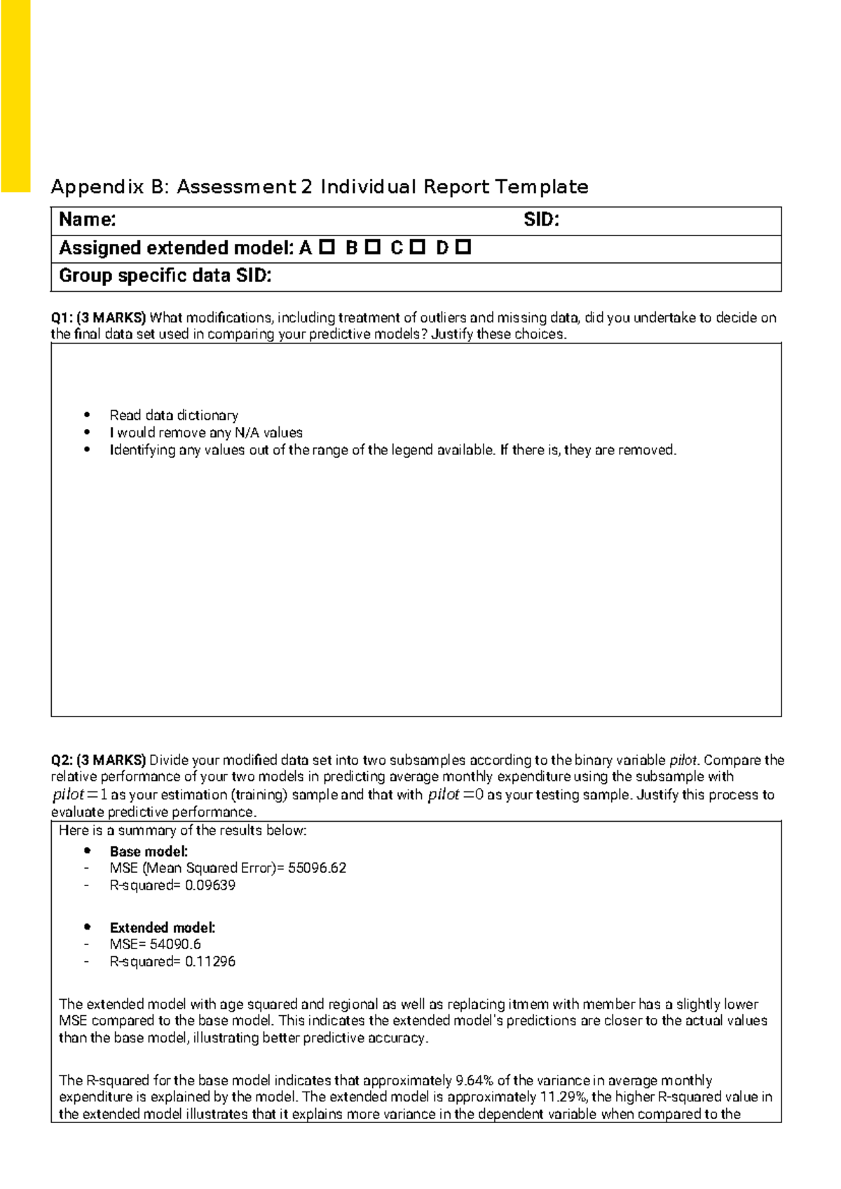 COMM1190 Assessment 2 Instructions T2 2024 template - Appendix B ...